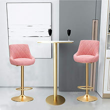 FPigSHS Sgabelli da Bar Set di sgabelli da Bar in Metallo di 2/4, Sedia in Velluto con Schienale, Counter 65-80cm Sgabelli Girevoli Altezza, Sgabelli da Pranzo Moderni per la Colazione per Bar/casa