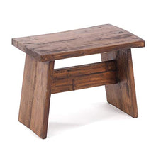 Design Delights - Sgabello Schemel 40 rustico, in mogano massiccio, 40 x 31 x 25 cm (larghezza x altezza x profondità), poggiapiedi, sgabello decorativo in legno
