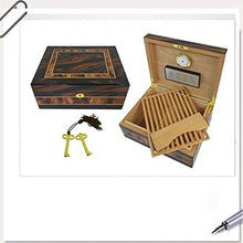 Umidificatori for sigari - Scatola di sigari for scatole di sigari a umido con umidità costante 60-70 Scatola for sigari di grande capacità con dimensioni: 300x240x125mm Cedro spagnolo contenitore di