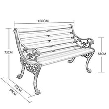 outdoor furniture Panca da Giardino Seduta in Metallo da Esterno, Panche da terrazza in Legno Artificiale Resistenti alle intemperie, Il Telaio in Alluminio pressofuso Rinforzato è Solido e Stabile