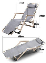 Sywlwxkq Sedia Oversize a gravità Zero per Persone Pesanti Pieghevole Regolabile Sun Lounge Reclinabile Patio Giardino Supporta 200 kg Grigio