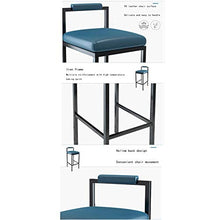M-YN Sgabelli da Bar Sgabelli da Bar Moderno Bar Sgabello in Ecopelle Sedie in Pelle con Gambe in Metallo Altezza Armless Mid Post Back for Cucina, Caffetteria, Bar, Balcone for la casa
