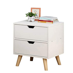 Comodino Bianco Addensare Studio delle Famiglie Locker Camera dell'Assemblea Doppio pompaggio di Legno Solido Bagno Soggiorno Corridoio Multifunzione 40X30X50cm FANJIANI