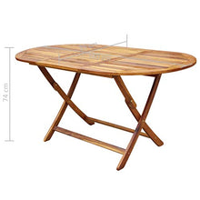 vidaXL Legno Massello di Acacia Set da Pranzo per Esterni 7 pz Tavolo e Sedie