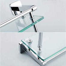 Semplicità Elegante Scaffale a Muro Scaffale Galleggiante Scaffali da Bagno in Legno Scaffale Rettangolo Vetro Temperato Scaffale Cosmetico Appendiabiti Guardrail Salva Spazio - 3 Dimensioni, HJJ,
