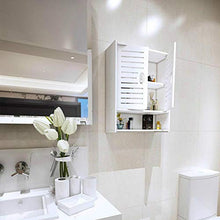 IPRE Armadietti di Medicina per Il Bagno sopra la Toilette, Impermeabile cosmetico Appendere Armadio a Parete deposito Senza punzonatura Bianco Bagno Muro Montato