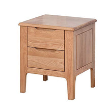 Comodino Casa Camera Accessori Ufficio Universitaria Legno Comodino White Oak Comodino con 2 cassetti - Comodino Mobili può Essere posizionato sullo Studio, Camera da Let