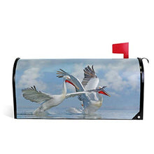 Dalmatian Pelican Blue Ocean Sky Mailbox Covers Magnetico Estate Divertente Due Uccelli Animali Giardino Giardino Cortile Casa Decor Dimensioni Standard 53,3 cm x 45,7 cm