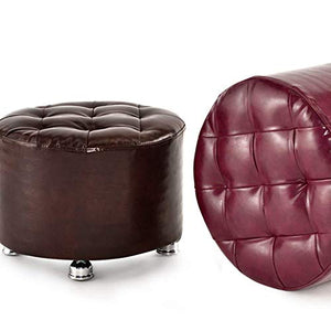 WERSDF Sgabelli da Terra ottomani Cube Leather Pouf Shoe Bench Sgabello Rotondo Seduta Decorativa Sedia a Sacco Poltrona, Sgabello, Poggiapiedi Rosso