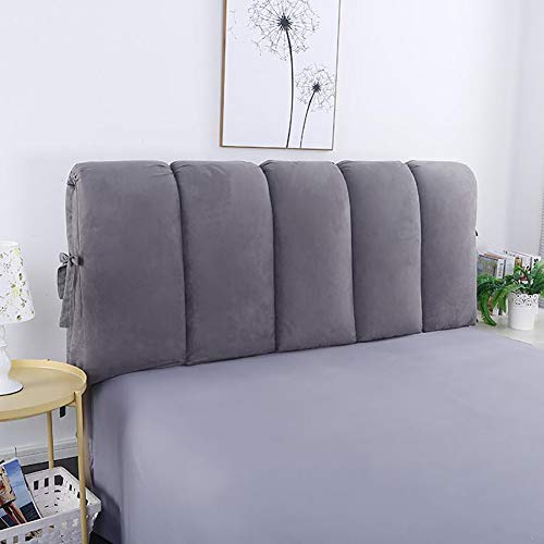 RUYII Schienale del Cuscino della Testata del Letto Rimovibile Testiera del Doppio Cuscino della Testiera del Letto Cuscino del Letto Grande Cuscino del Letto,Gray-180 * 50cm