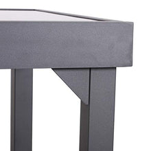 Outsunny Tavolino da Giardino Allungabile Estensibile con Piano in Vetro Temperato Metallo 160 x 80 x 75 cm Nero