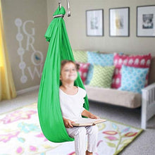 LICHUXIN Therapy Swing con esigenze speciali amaca regolabile per bambini Active Aerial Yoga Swing ideale per autismo ADHD Sensory (colore : Verde, Dimensioni: 150 x 280 cm/59 x 110in)