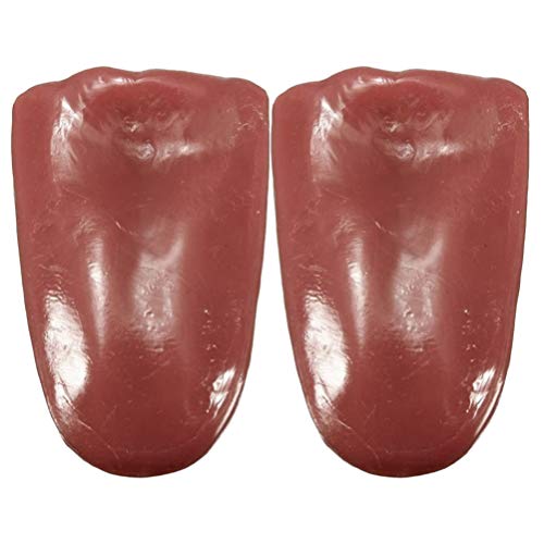 TOYANDONA 2Pcs Halloween Falsi Elastici Lingua Finta Scherzo Giocattoli Lingua Artificiale Puntelli Cosplay per Halloween