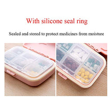 LKH Portapillole Portapillole Rosa, Dispenser per Pillole A 6 Griglie Buona Tenuta, Portapillole da Viaggio 6 Giorni, Piccolo E Portatile, 11 X 7 X 3 Cm