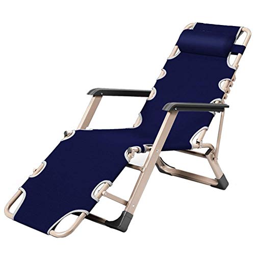FACAZ Lettino Prendisole Comoda Sedia reclinabile per Esterni a gravit脿 Zero Sedia a Sdraio Blu Regolabile Extra Larga Patio Giardino Piscina da Spiaggia