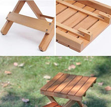 LHY HOME Piccola Sedia Pieghevole Portatile Sgabello Legno Giardino Campeggio Picnic Sgabello da Pesca per Interni Esterni(29.5X29.5X32cm)