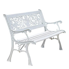 GaoF Panchina da Giardino per terrazza da 49 Pollici, panchina per Il Tempo Libero a Due posti per Esterni, Sedia da Portico Resistente alle intemperie in Legno anticorrosivo con Struttura in