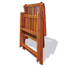 Wakects Sedia Pieghevole da Giardino, 2 Pezzi sedie Pieghevoli con Schienali, in Legno di Acacia, Sedia Reclinabile Pieghevole da Pranzo da Giardino/Patio/Balcone per Esterno
