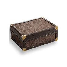 SHYPT Cigar Humidor Creativo di Sicurezza a Due Livelli a Quattro Zone Mat Antico Modello casa Cigar Box 50 Sticks Cigar Humidor Box