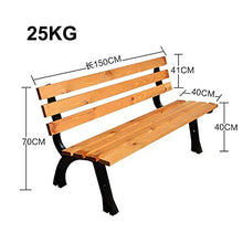 GaoF Panchine in ghisa per Cortile Esterno, Panca da Giardino per Esterni in Legno massello Anti corrosivo, Panchine per Portico per mobili da Esterno, Carico 660 libbre/ospitare 2-4 Persone
