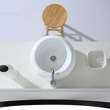Eridanus Serie Luciano -01, Lavabo di Ceramica Bianco Lusso Lavandino Lavello Lavamano Lavabo da Appoggio Tondo Ovale Bacinella Lavandino Lavello per Bagno Casa Bidet Lavabo con Troppopieno