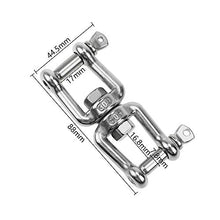 MZMing Gancio Girevole Cuscinetto M8 Heavy Duty Gancio Oscillante a 360 Gradi con Fibbie Rimovibili Acciaio Inossidabile 304 per Palestra Sandbag Corda Amaca Sedia Trapezio Yoga Altalena