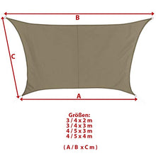 BB Sport Tenda Velo Sole Trapezio 3m / 4m x 3m Cappuccino Vela Sole Ombreggiante 100% PES Protezione Solare UV 30+ Parasole Giardino Esterni