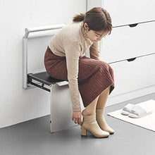 Sedile da Doccia Pieghevole Sgabello da Parete Portico in Alluminio Sgabello Sospeso a Parete Robusta Staffa Pieghevole Sedile Ribaltabile Fissato al Muro per Sgabello per Scarpe da Bagno