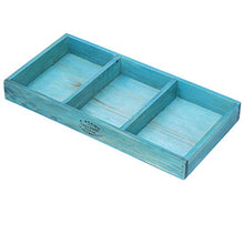 Duokon Portaoggetti in Legno retrò Portaoggetti Rettangolare da scrivania a 3 Scomparti Vassoio portaoggetti in Legno Organizer