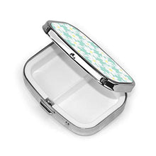 Scatola quadrata per pillole medicinali Bright Happy Daisies On Mint Fashion Organizer per pillole da viaggio per integratori di vitamine