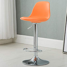 ZHJING Seggiola da Bar Sgabelli da Bar Rotating Creative Bar Sgabello da Bar Sgabello Alto da Bar con Schienale Alto, con Schienale Alto (Color : Orange)