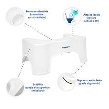 HappyPo l'Originale Sgabello Bagno Conosciuto dalla TV | Panchetto Bagno per un Sollievo Delicato e più Rapido | Rialzo WC per Bambini e Adulti per Posizione di Seduta Raccomandata dai Professionisti
