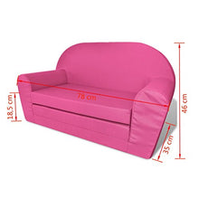 vidaXL Poltrona Letto per Bambini Divano Poltroncina Casa Asilo Rosa