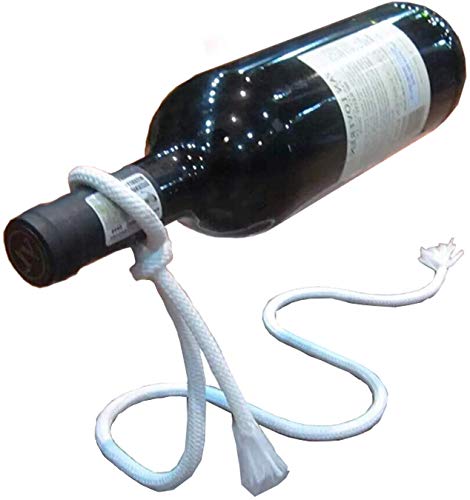 Riveryy Porta Bottiglie Di Vino portavini personalizzato Corda in Bianca Nylon con Anima in Ferro Creativa Scaffale Vino Accessori per Sala Da Pranzo, Camera Da Letto e Cucina