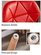 WZX Sgabelli da Bar Sedia da Bar nordica Sedia in Legno massello Creativo Sedia per Computer Sedia Imbottita in Pelle PU con Elastico Alto
