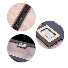 JKCKHA Vetro Tetto apribile Cassetta Elettronica igrometro Cigar Humidor