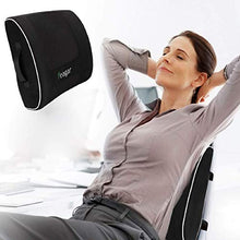 Feagar Cuscino Lombare Auto, Supporto Lombare Cuscini Schiena per Sedia Ufficio Divano Sedie Cucina, Cuscino Memory Foam Schienale Nero