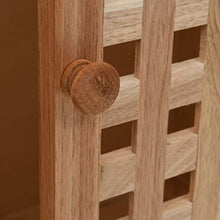 vidaXL Legno Massello di Noce Mobiletto per Lavello con Specchio Pratico Elegante Arredi Bagno Armadietto Sottolavello con 2 Ante Colore Naturale
