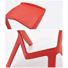 Chunjiao Plastica Semplice Moderna Casuale Moda Creativa Cucina Colazione è impilabile Stool Multi-Colore Opzionale Sgabello da Bar/poggiapiedi (Color : Black)