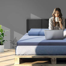 Wemk Topper Memory Foam, Topper Materasso 6CM con Copertura Rimovibile in Tessuto di bambù, Antiacaro, Traspirante e Morbido, CertiPUR-EU e Certificato ISPA, 180x200x6cm, Blu