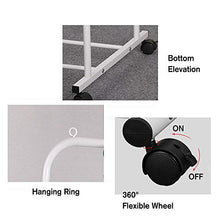 XYBB Armadio Camera da Letto Multifunzionale Metallo Pavimento in Metallo in Piedi Abbigliamento Appeso Stoccaggio Scaffale Racks Camera Mobili 160 * 80 * 51cm Bianco