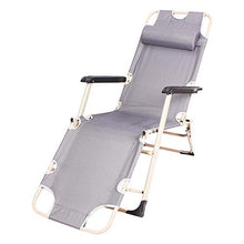 Generic Brands Sedia Pieghevole Portatile Lettino Pieghevole Lettino da Campeggio Poltrona da Esterno Grigio Chiaro con braccioli e poggiatesta Sit And Lie Dual Purpose