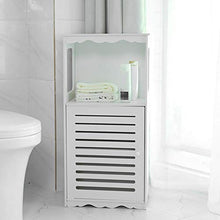 Niunion Armadietto da Bagno, Legno Lavagna in plastica Armadio ad Angolo Elegante Bagno Organizzatore di stoccaggio Scaffale Scaffale Mobili per la casa Bianco