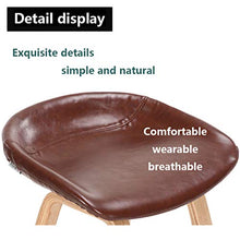 Sgabelli da Bar Sedia da Pranzo Sedia bar in legno, sedia da pranzo in stile nordico, cuscino in pelle PU / lino, sgabello da bar cucina, Una varietà di colori tra cui scegliere, Adatto per bar colazi