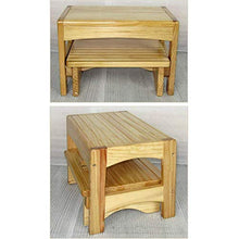 AJH Sgabello per Bambini Sgabello Osman Sgabello ascendente in Legno massello Sgabello con Scala Sgabello Antiscivolo per Bagno Poggiapiedi Poggiapiedi Sgabello a Due gradini
