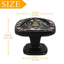 Modello senza cuciture vintage tropicale con frutta Pomelli per Porta Set di 4 Pomelli per Mobili Manopole per Cassetti Cucina Armadio Vetro