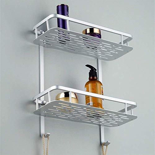 NHLBD Mensola da Bagno, mensola portaoggetti - 2nd Floor, Doccia Rack Corner, Appeso a Parete Mensola Rettangolare for Cucina Bagno partizione