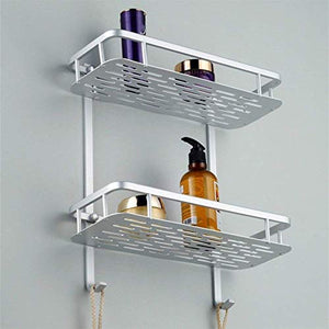 NHLBD Mensola da Bagno, mensola portaoggetti - 2nd Floor, Doccia Rack Corner, Appeso a Parete Mensola Rettangolare for Cucina Bagno partizione