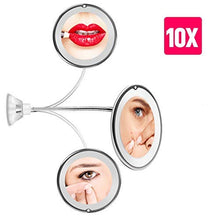 BD.Y Specchi per Trucco Specchio LED Specchio cosmetico ingranditore 10X Specchio da Barba Flessibile Girevole orientabile a 360 Gradi