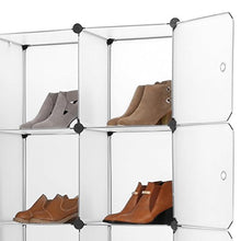 Finether - Armadio Composto da 16 Cubi per Facilitare l'Organizzazione di Oggetti, Vestiti, Scarpe, Giocattoli, Libri, Prodotti Alimentari - Colore: Bianco